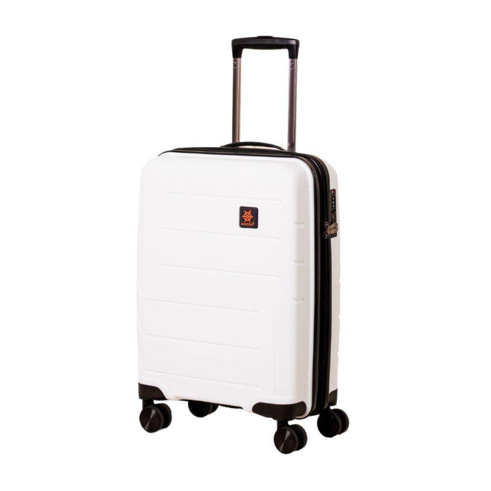 Mala Pequena De Bordo Navegat Expansíve Branca Rodas Duplas Cadeado Tsa Polipropileno