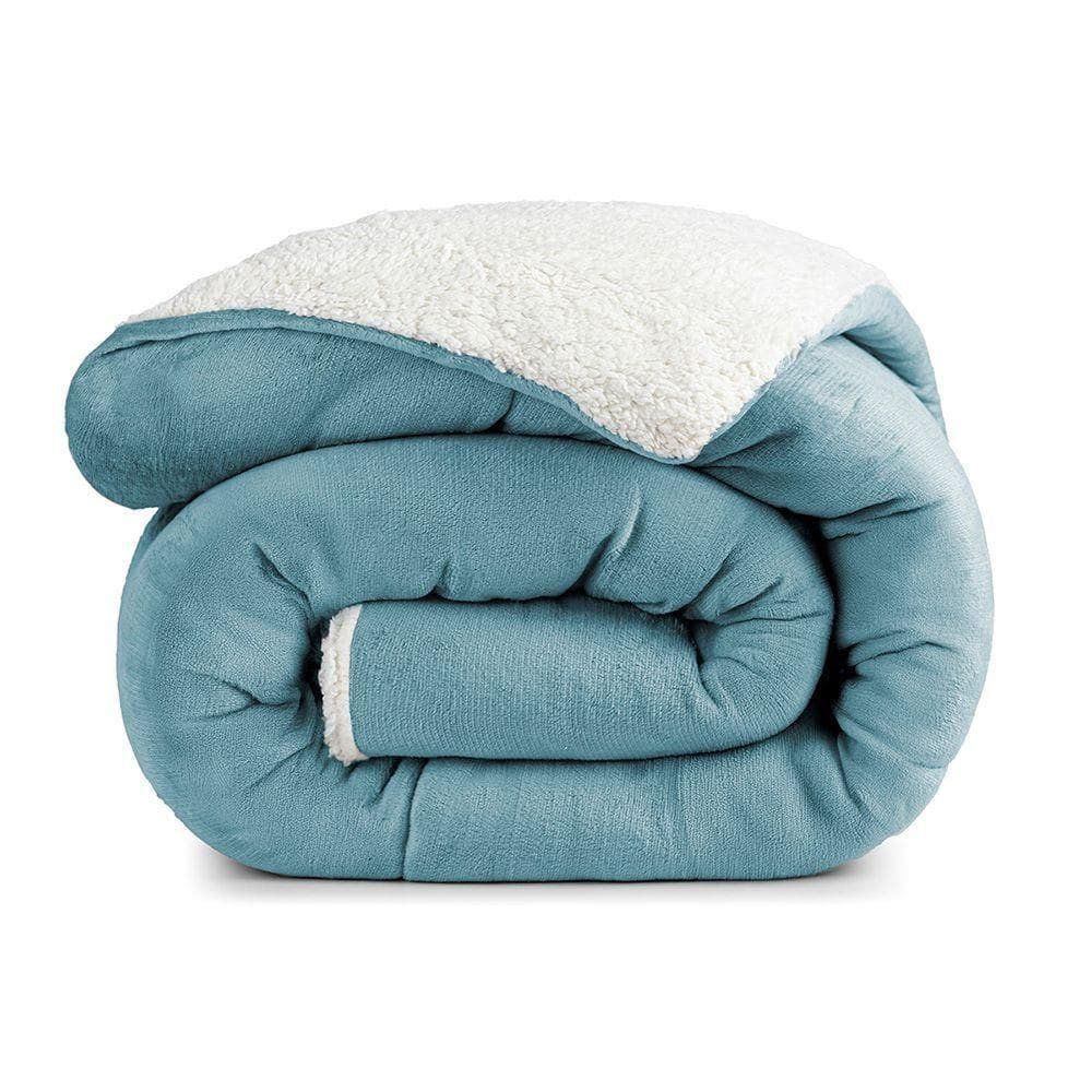 Edredom Coberdrom Insinuante Queen Sherpa - Azul Quartzo - 100% Poliéster