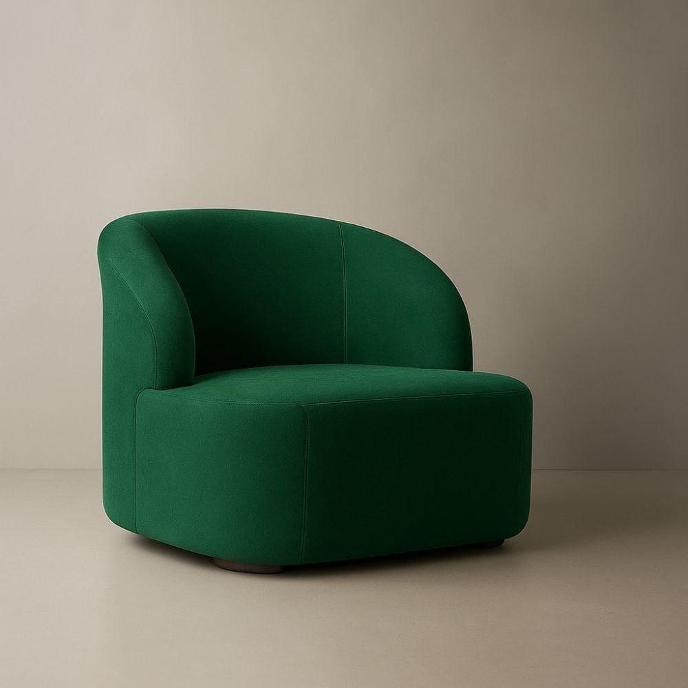 Poltrona Orgânica Aloh Bouclé Premium Verde