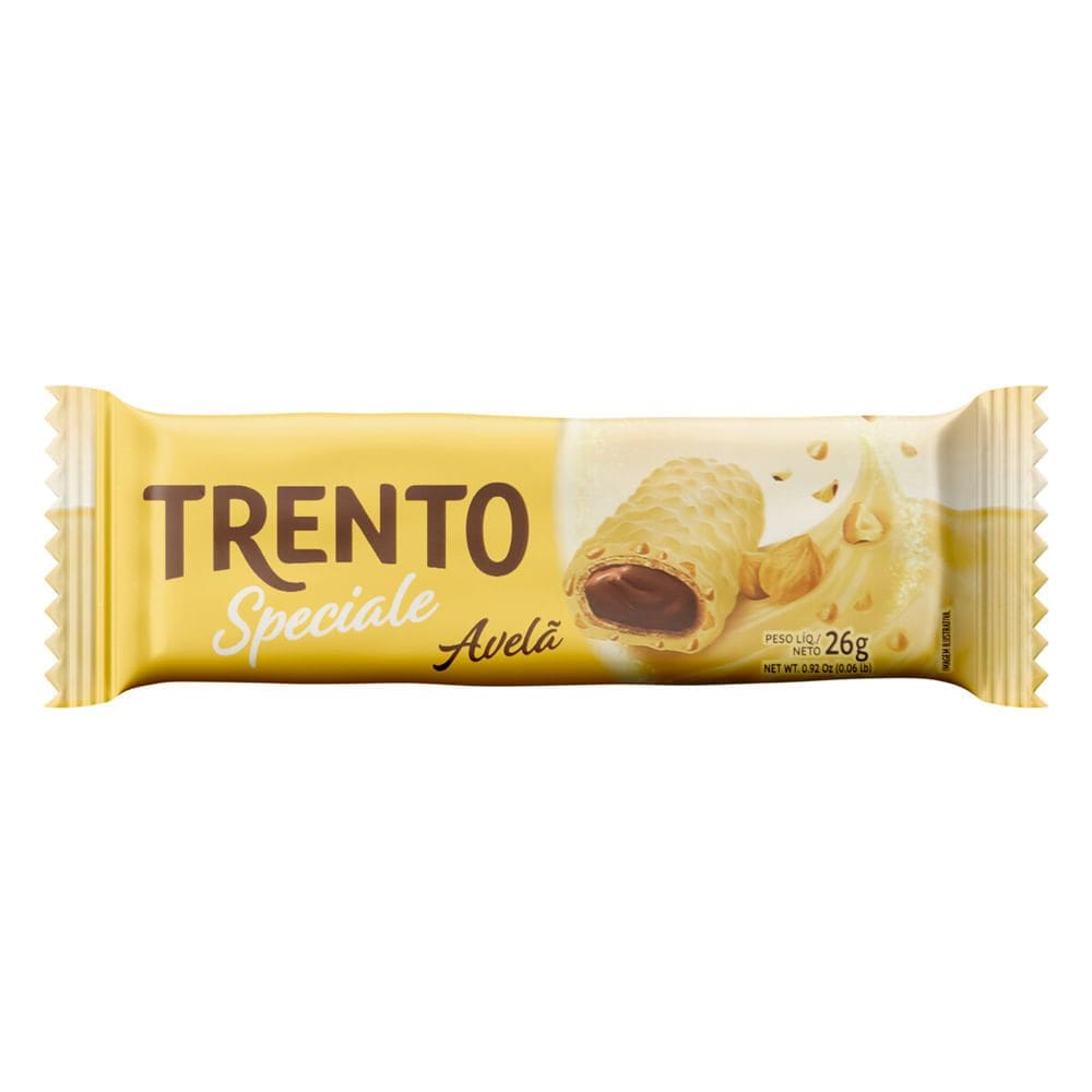 Chocolate Trento Speciale Chocolate Branco e Pedaços de Avelã 26g