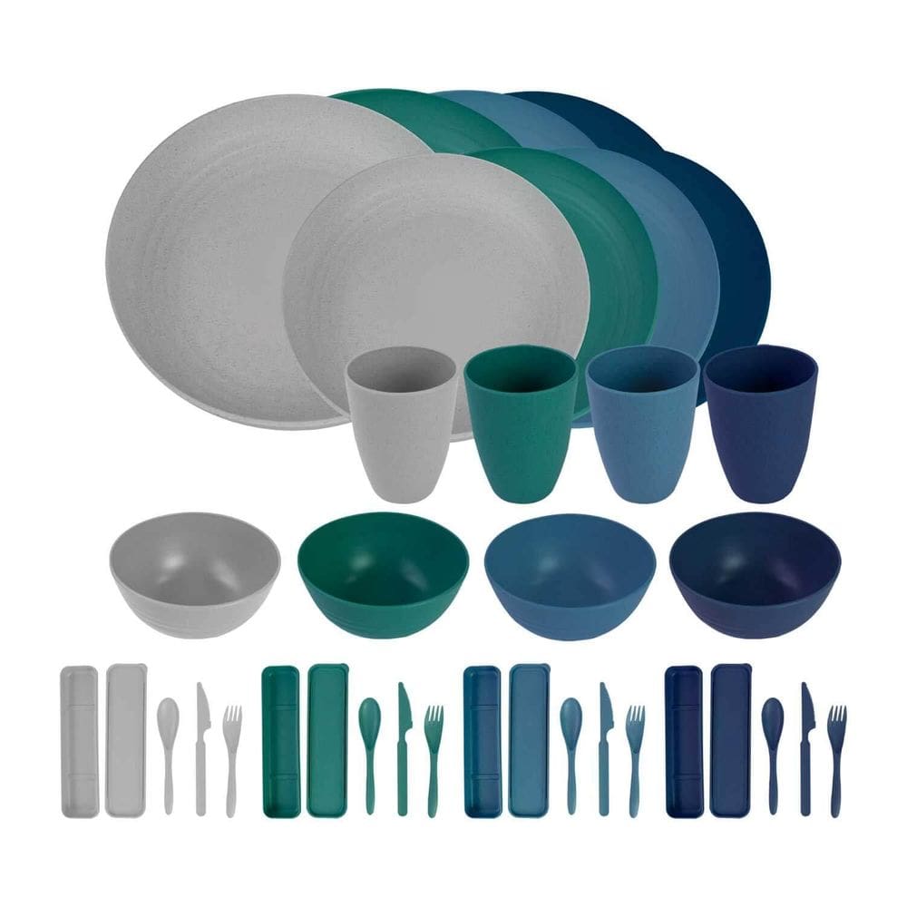 Conj. Louças Fibra De Trigo Premium 32Pçs Bpa Free