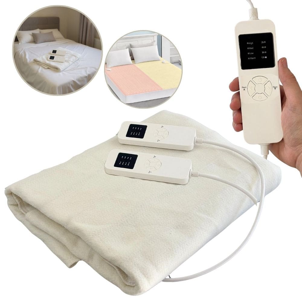 Lençol Térmico Casal 160x140cm 4 Ajustes de Temperatura e Timer Elétrico Importway Iwlt004