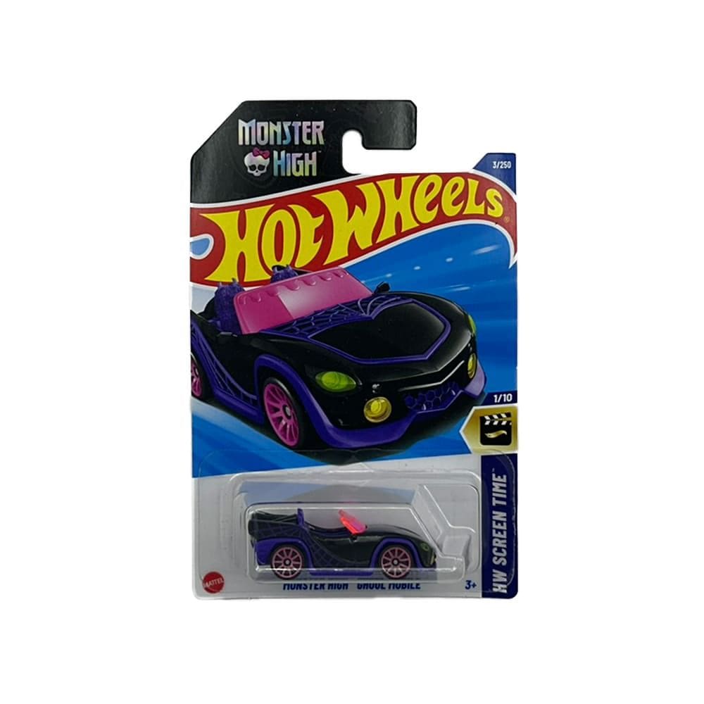 Miniatura Carro Monster High Ghoul Mobile HW 1:64 Hot Wheels