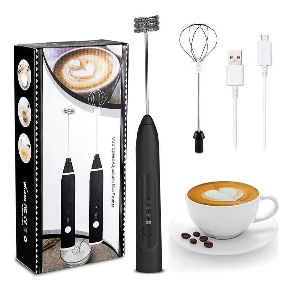 Mini Mixer Misturador De Bebidas 2 En 1 Portátil Negro Recar