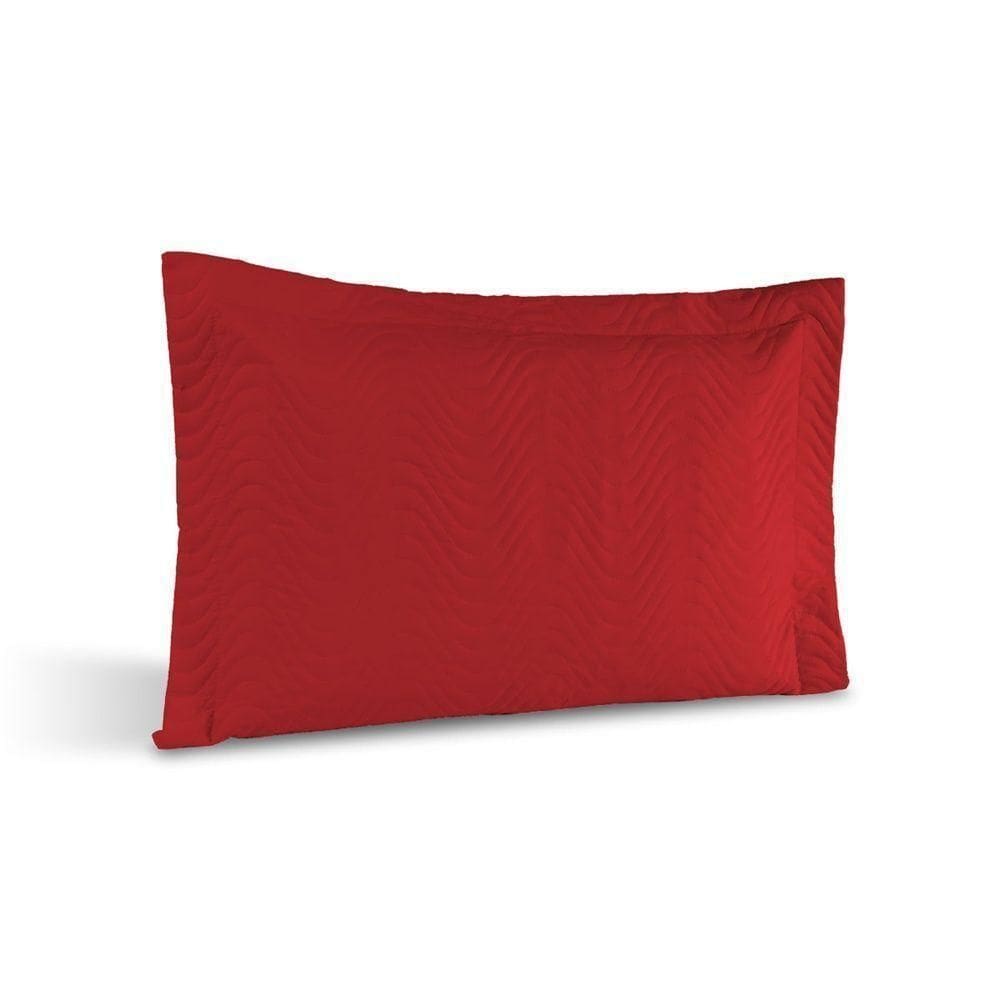 Porta Travesseiro Avulso Percal 180 Fios Silver 60% Algodão 40% Poliéster - Vermelho