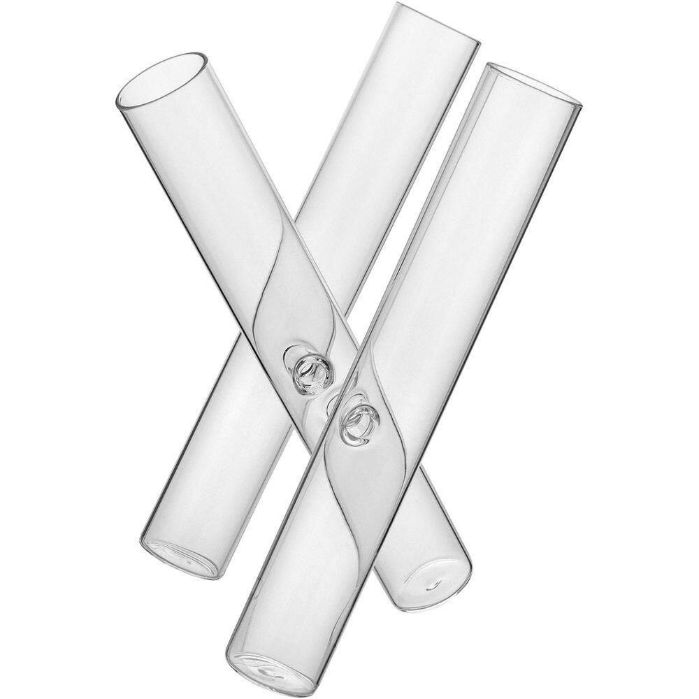 Vaso Decorativo Casa Planta Tubos Borossilicato 12x21x13cm Branco