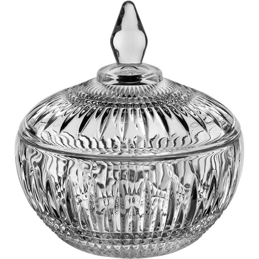 Potiche Bomboniere Decorativo Redondo Com Tampa Eco Crystal