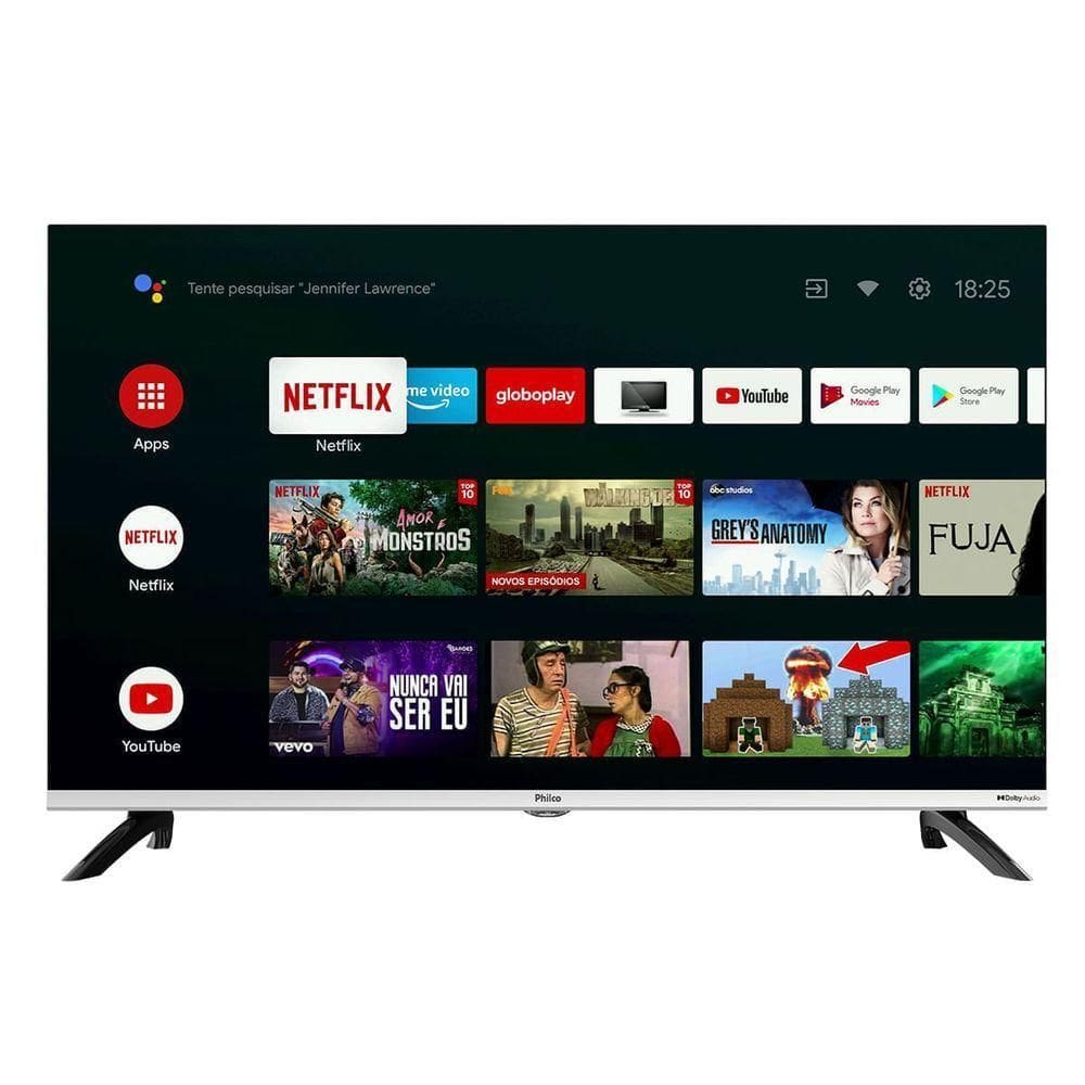 Smart TV 32” Philco Led Android Dolby Áudio PTV32M8GAGCMBLH Bivolt