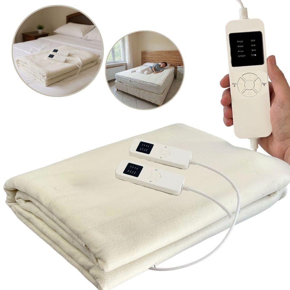 Lençol Térmico Casal King Size 203x182cm 4 Ajustes de Temperatura Timer 110V Importway Iwlt009T-1