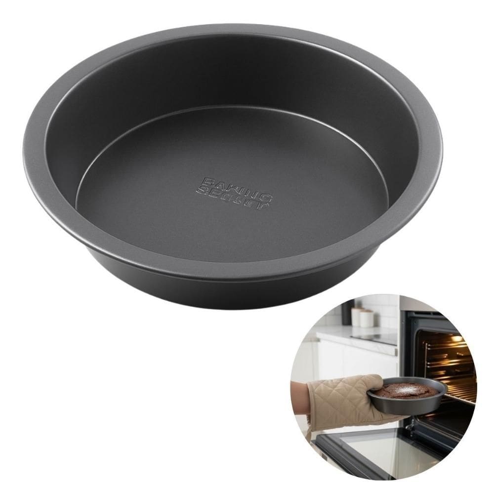 Forma Retdonda Bolo Pão Assadeira Antiaderente Forno 24cm
