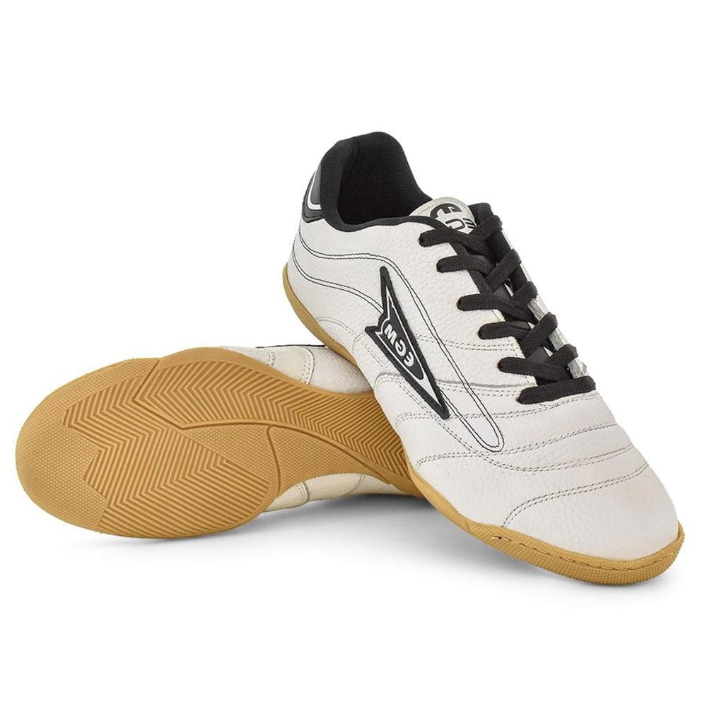 Chuteira Masculina Branco Indoor Futsal Para Quadra Egm