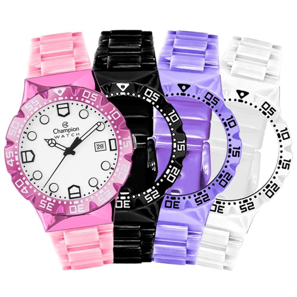 Relógio Champion Watch Ref: Cp31001j Troca Pulseiras