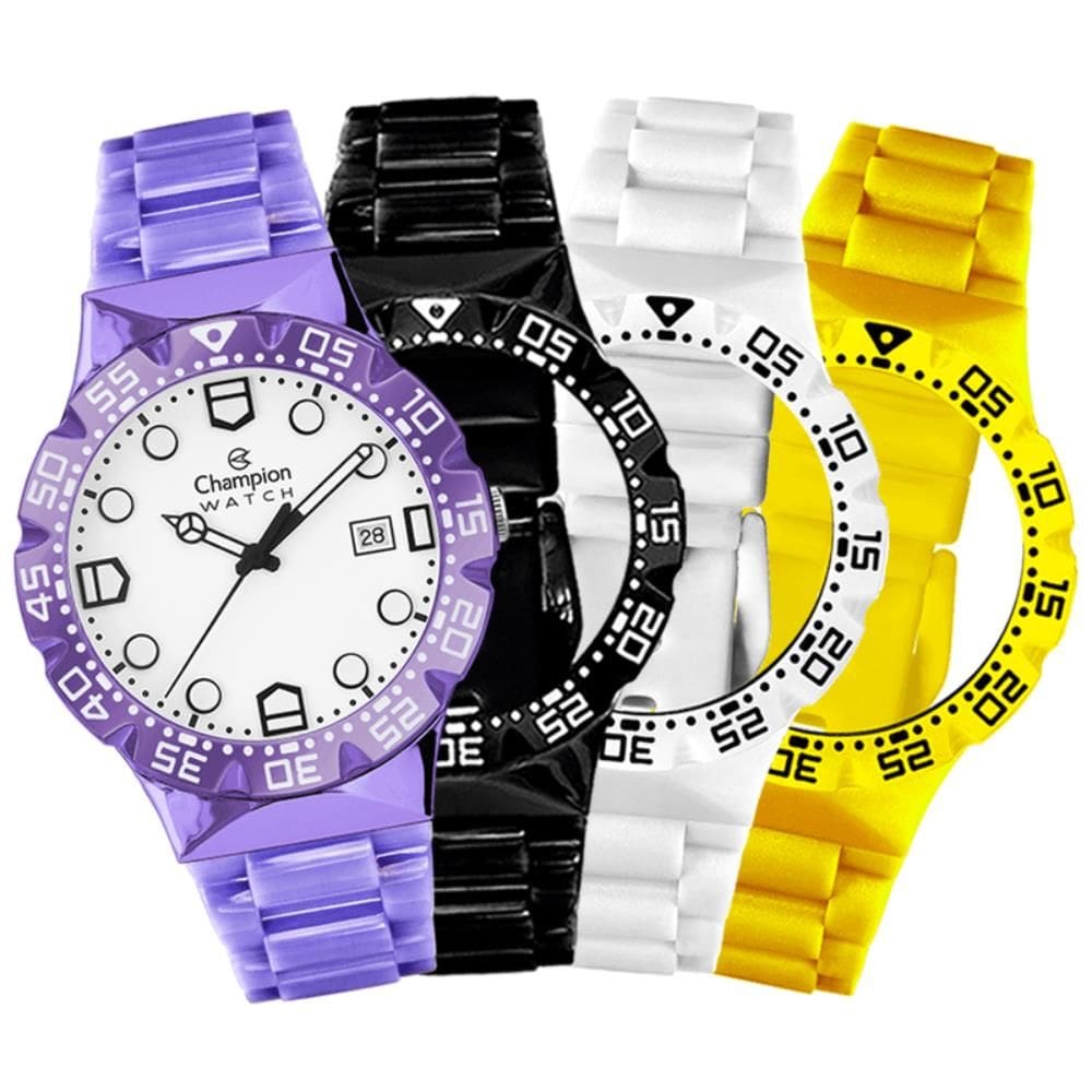 Relógio Champion Watch Ref: Cp31001r Troca Pulseiras
