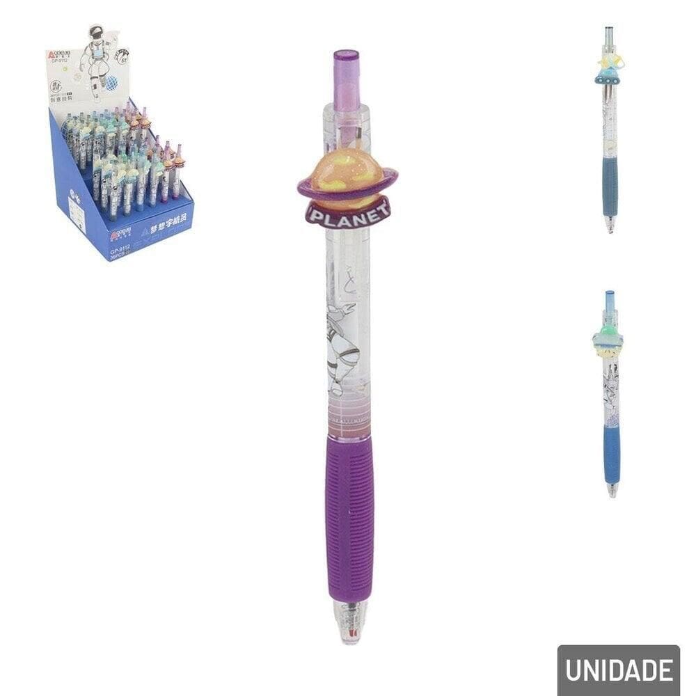 Caneta Esferográfica 0.5mm 36 Pçs Astronauta - Tudo em Caixa