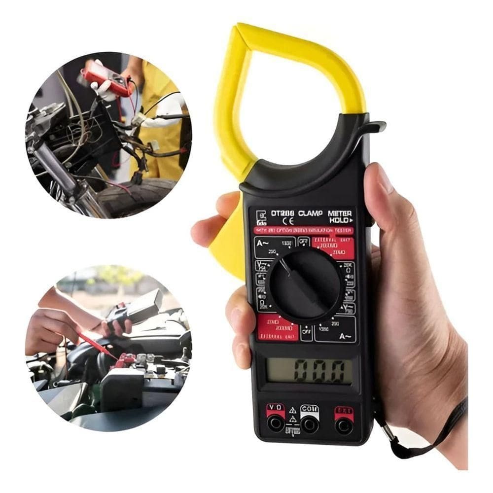 Alicate Amperímetro Digital Portátil Teste Tensão Elétrica