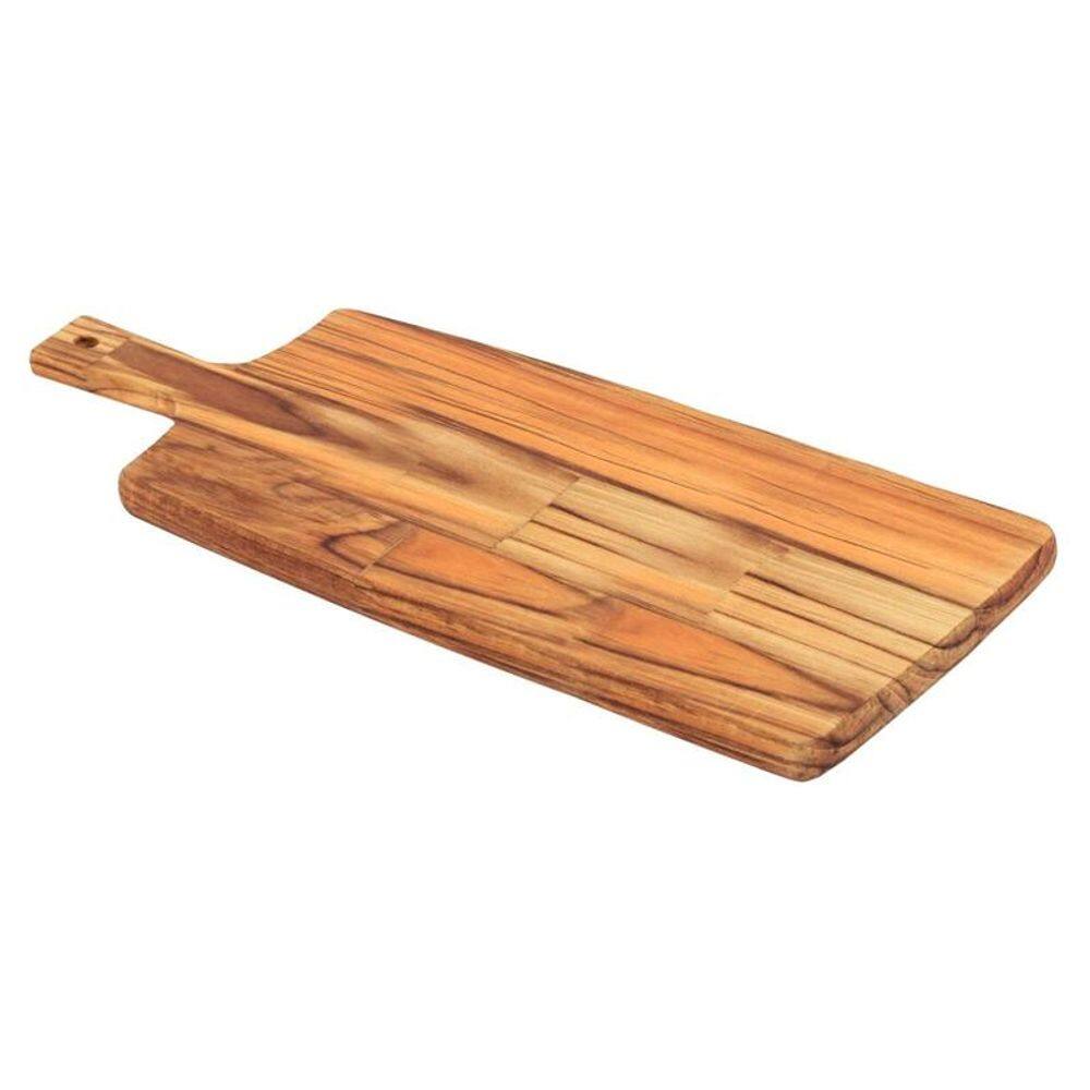 Tábua Retangular Pão Kitchen em Madeira Teca FSC Cabo Corda em Sisal Tramontina
