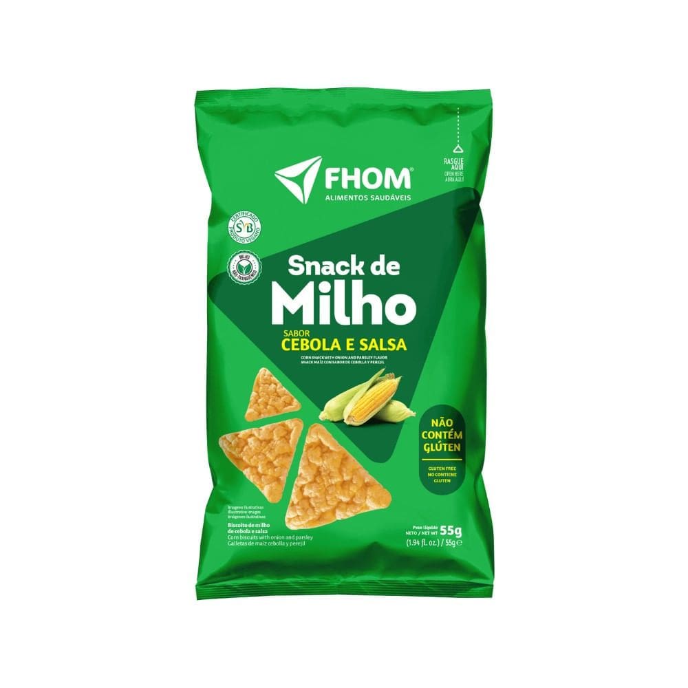 Snack de Milho Fhom Sabor Cebola e Salsa 55g