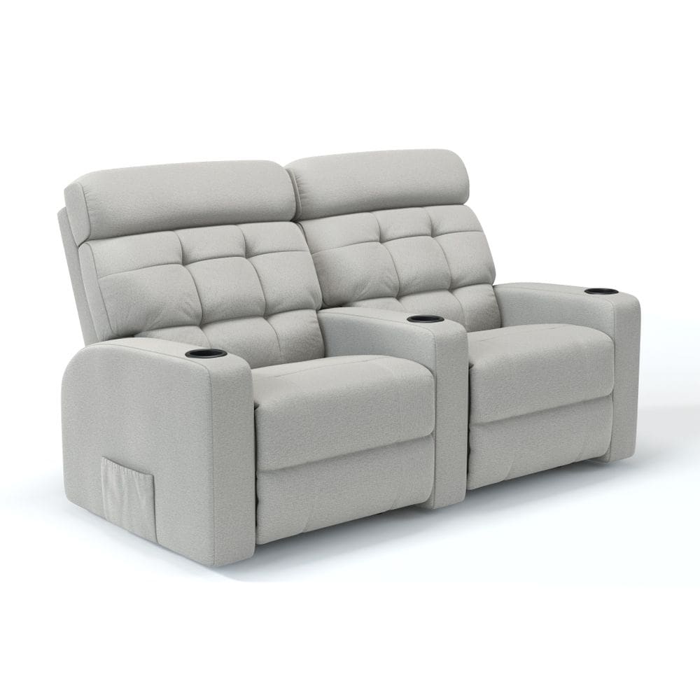 Sofá 2 Lugares Reclinável Elétrico Linha Cinema Em Tecido Linho