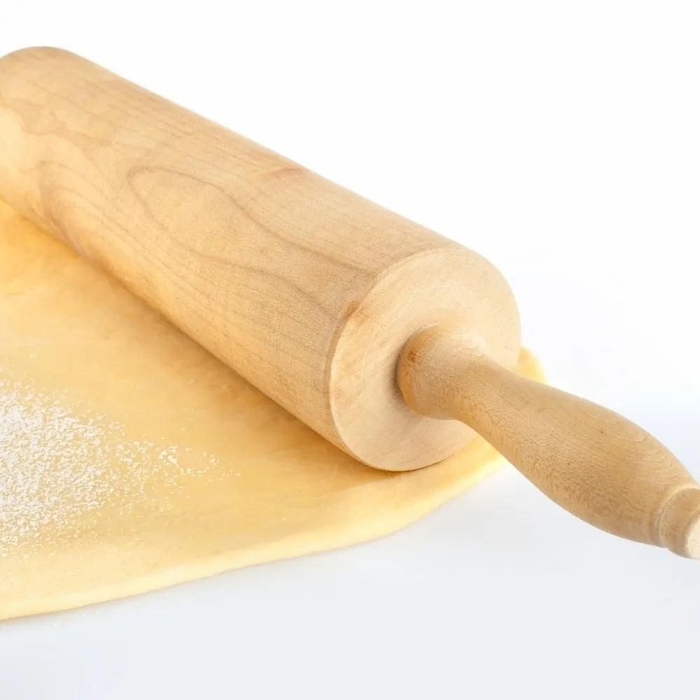 Pau De Macarrão Rolo De Abrir Massa Pão Torta Madeira Grande