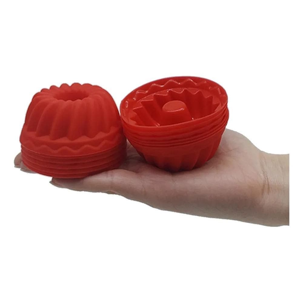 10X Kit 12 Formas Para Mini Pudim Bolos Tortas Cupcake E Mu