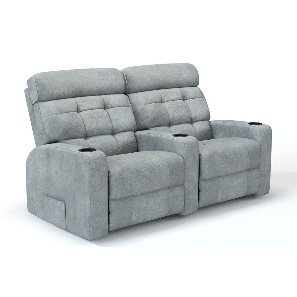 Sofá 2 Lugares Reclinável Elétrico Em Tecido Bouclé Linha Cinema