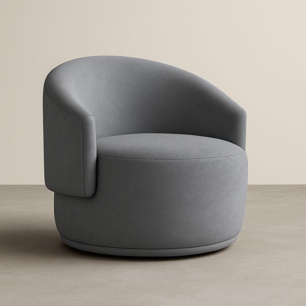 Poltrona Orgânica Oasis Bouclé Premium Cinza