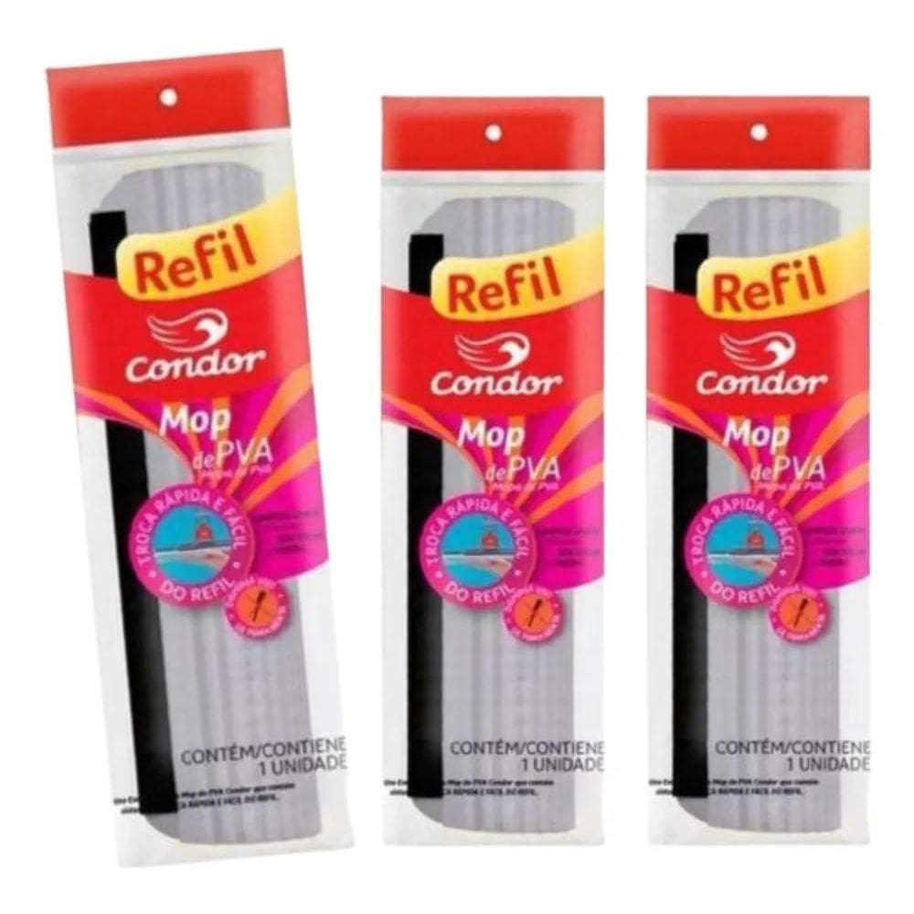 Refil Condor Pva Esfregão 3 Unidades