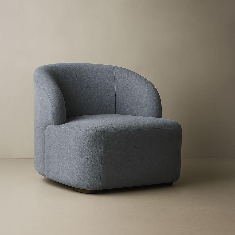 Poltrona Orgânica Aloh Bouclé Premium Cinza