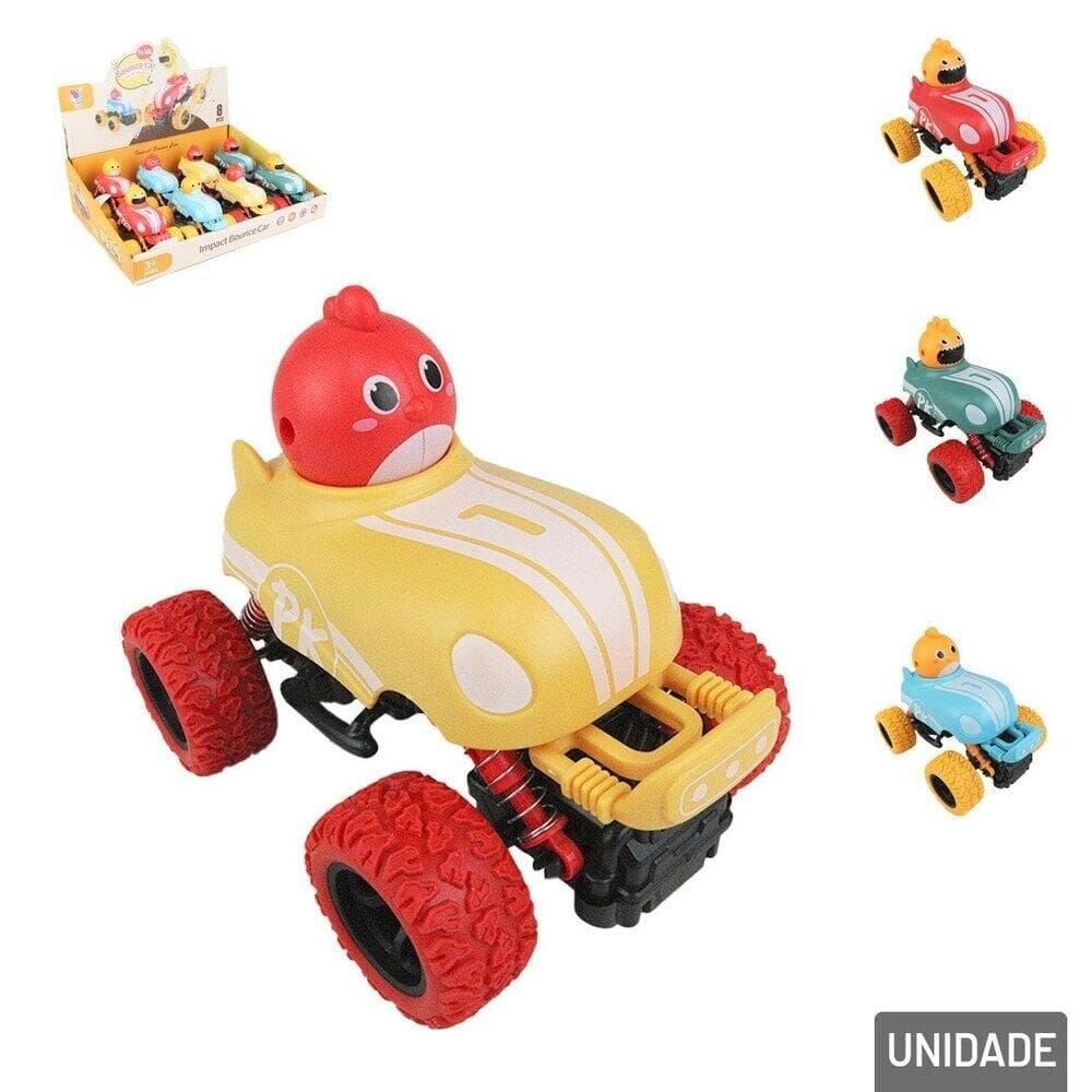 Carrinho de Fricção Plástico 4x4 Boneco Lançador - Tudo em Caixa
