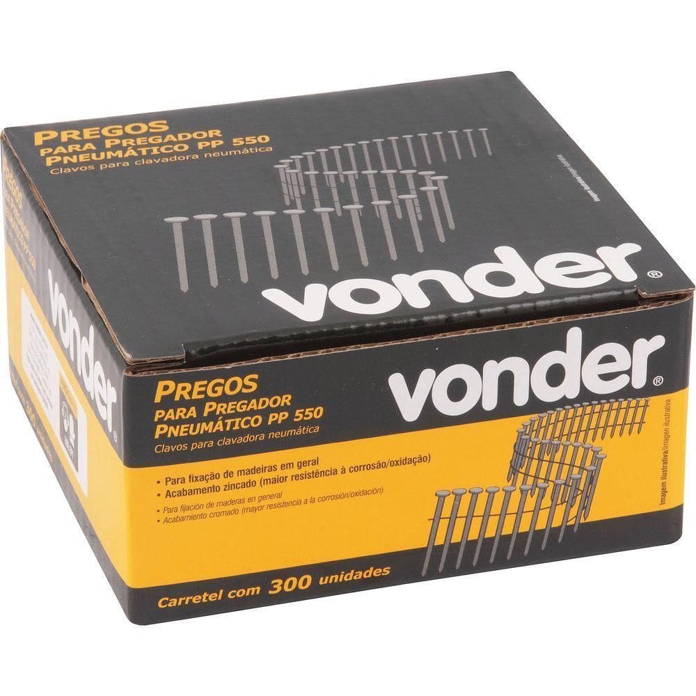 Prego Liso 50mm Carretel C- 300 Pç P- Pregador Pp 550 Vonder