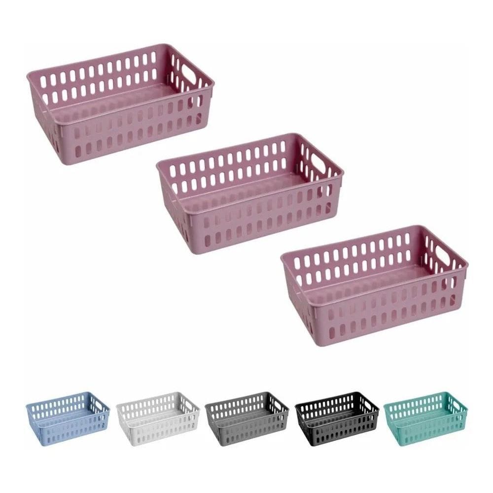 2X Cesto Decorativo Caixa Organizadora Cozinha Casa - Kit Co