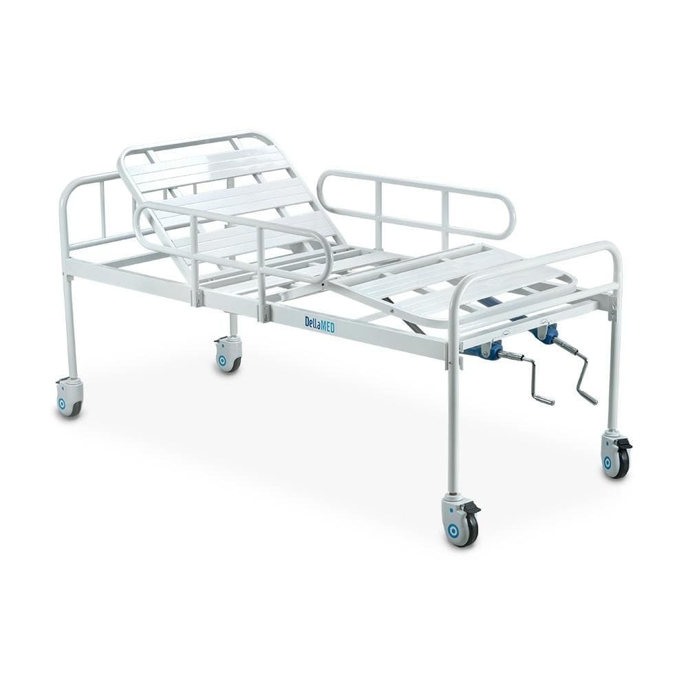 Cama Hospitalar Dellamed com 2 Movimentos até 180 Kg Branca e Azul DX2