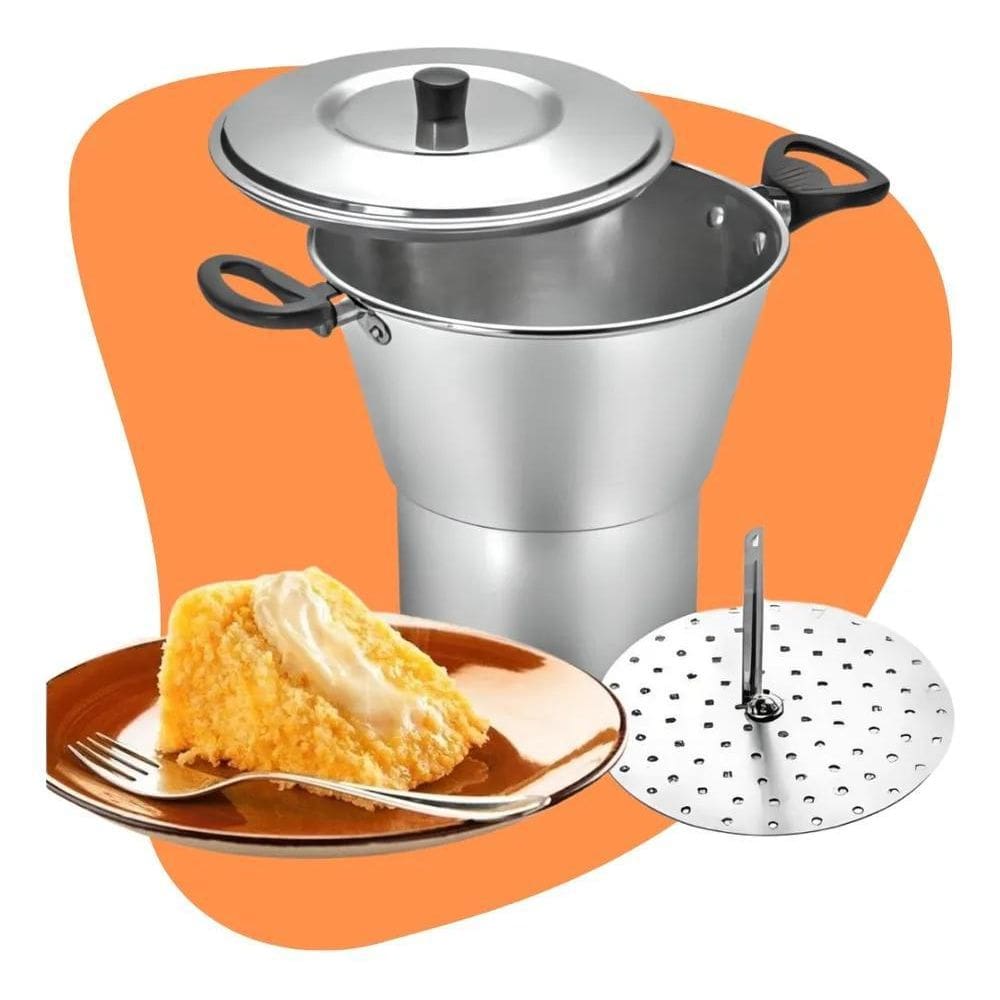 10X Cuscuzeiro De Alumínio Panela Cuscuzeiro Média N16 Cus