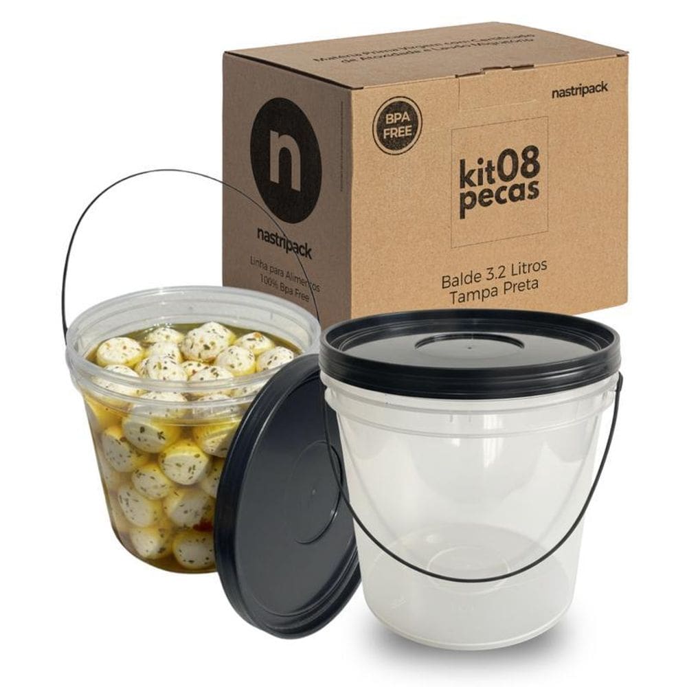 Balde 3.2L Nastri - 8 Pçs