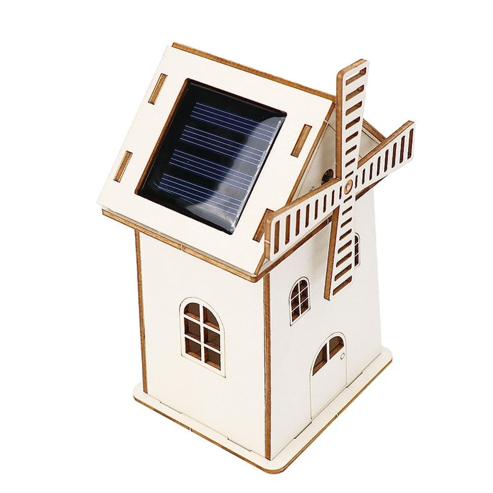 Kit de experimentos científicos Solar House Windmill para crianças
