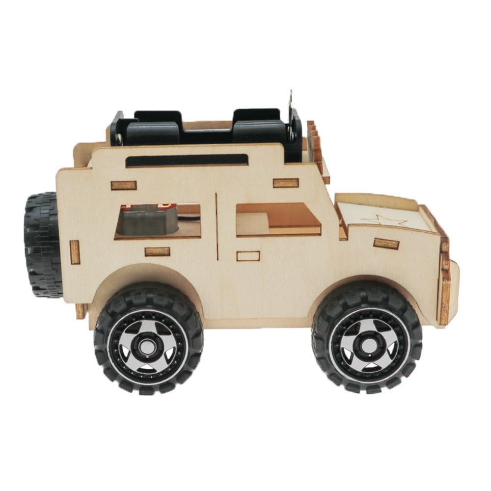 Kit científico: Jeep DIY de madeira para crianças, projetos STEM, construção