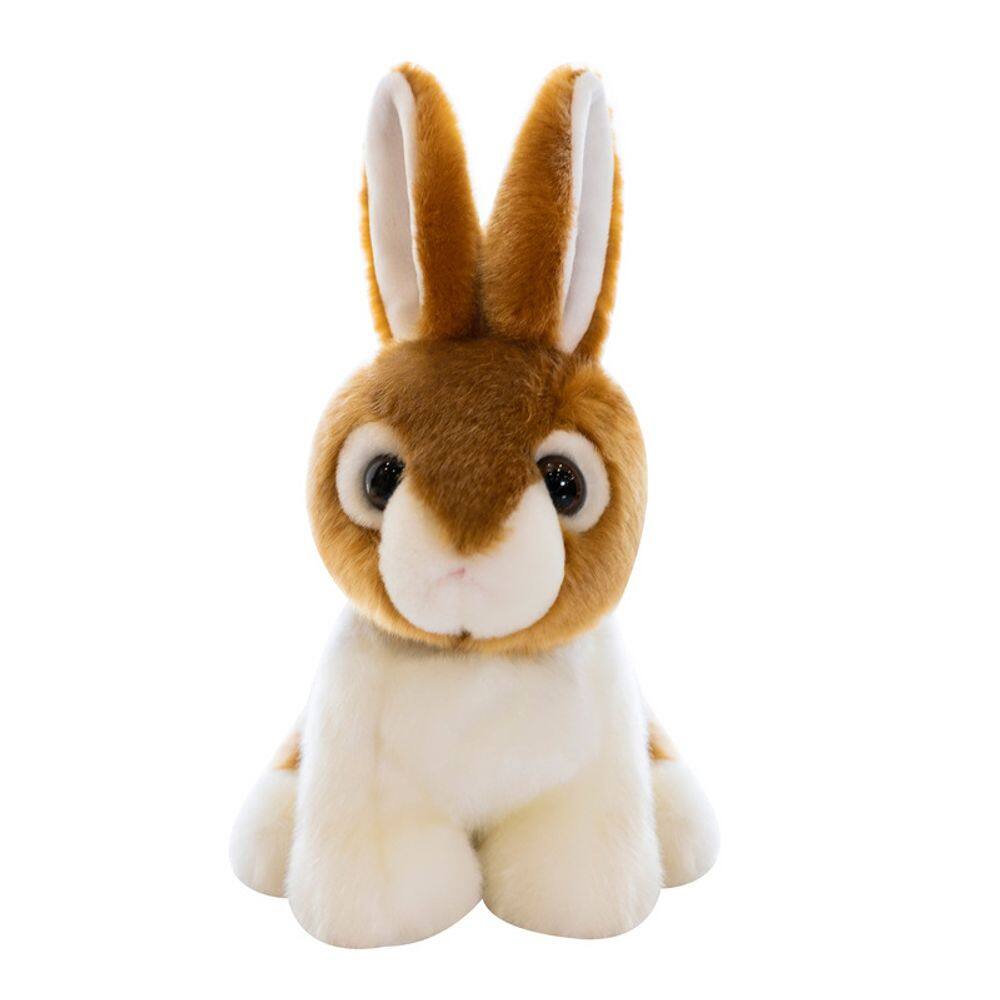 Boneca de desenho animado de pelúcia Toy Bunny realista de 20 cm marrom