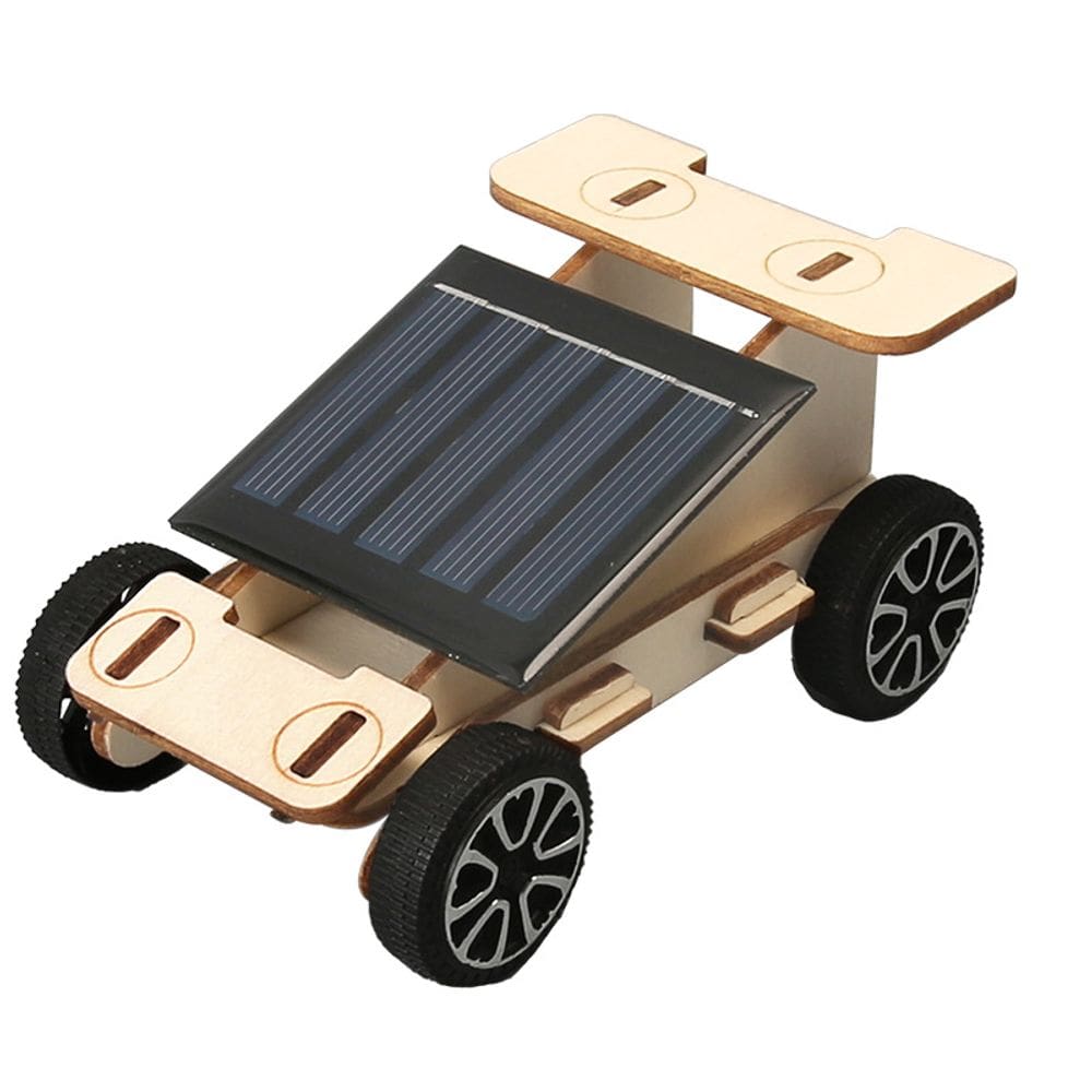 Kit de experimentos científicos: carro solar de madeira para crianças