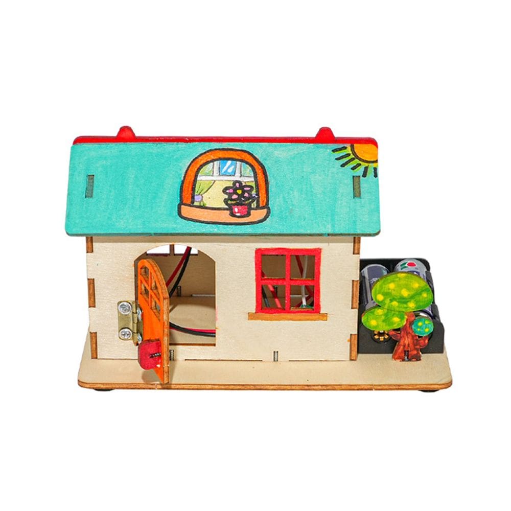 Kit científico STEM DIY, de madeira, controlado por voz, para crianças