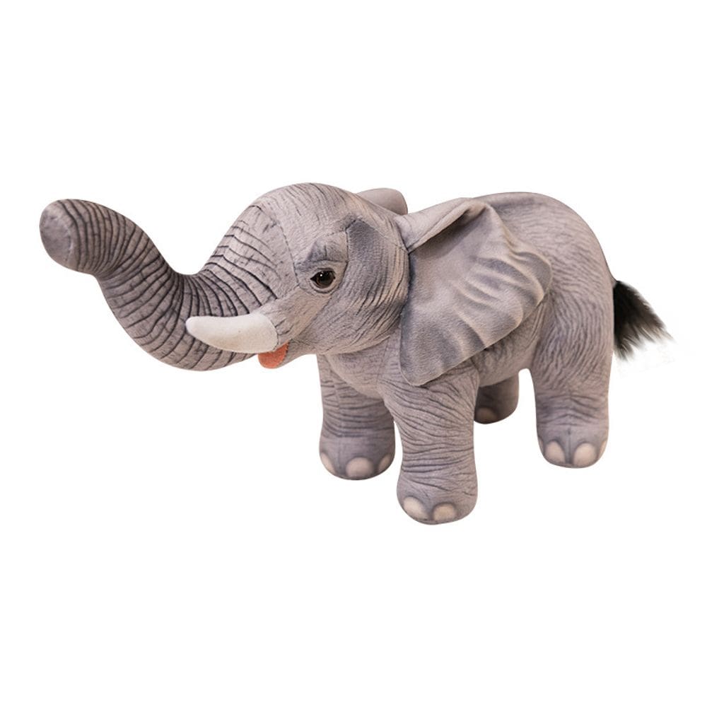 Boneca de pelúcia, elefante realista, bicho de pelúcia macio, 33 cm
