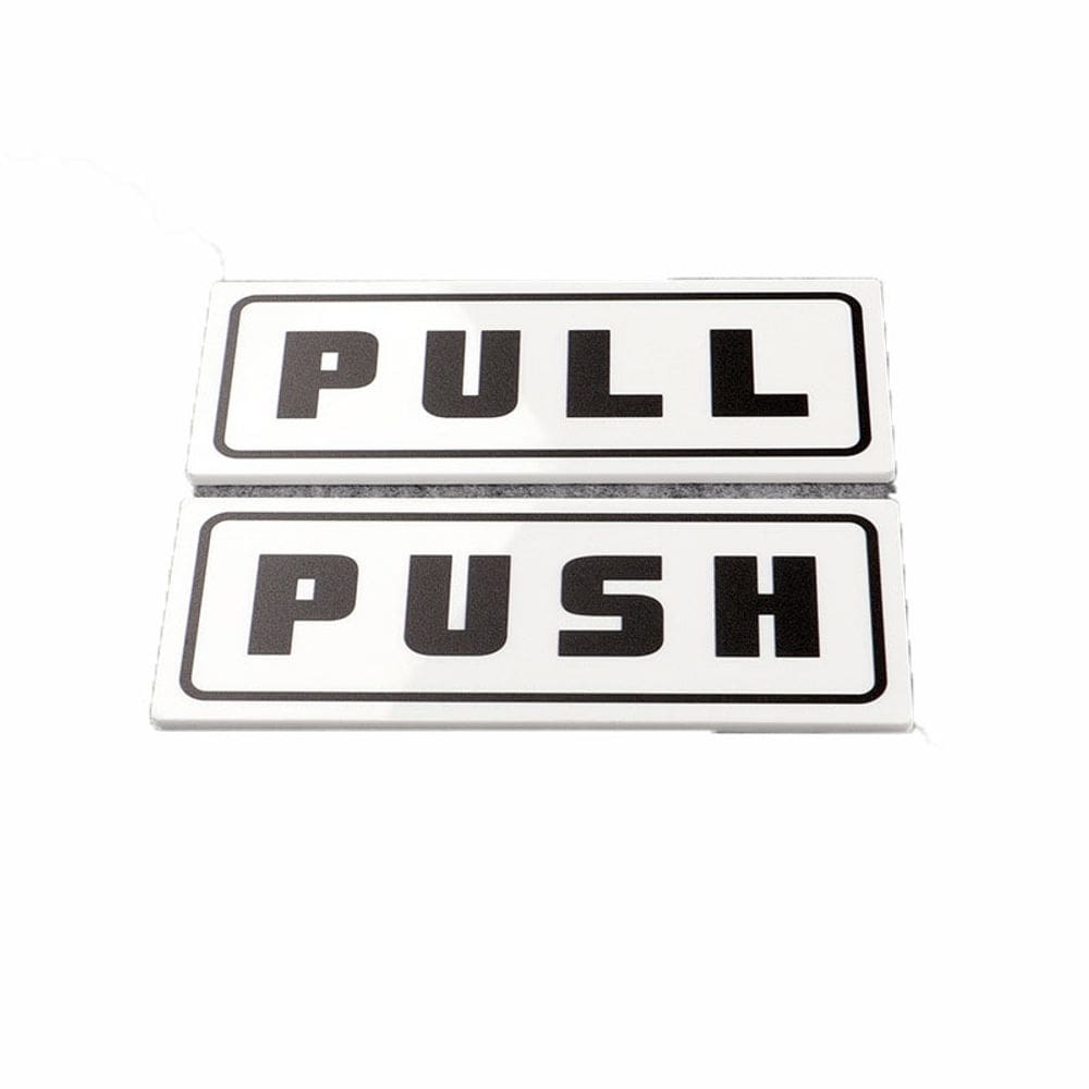 Adesivos de sinalização de porta em PVC autoadesivo Push and Pull, 2 unidades/lote