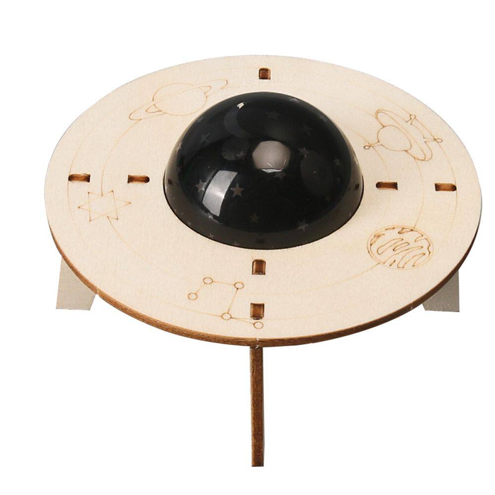 Kit de experimentos científicos DIY Wooden UFO Starry Sky Lamp