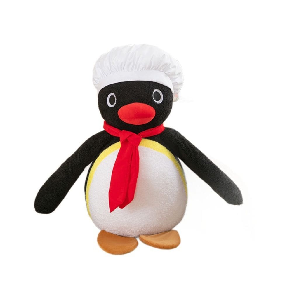 Boneca de pelúcia Chef Penguin de 45 cm - desenho animado de pelúcia