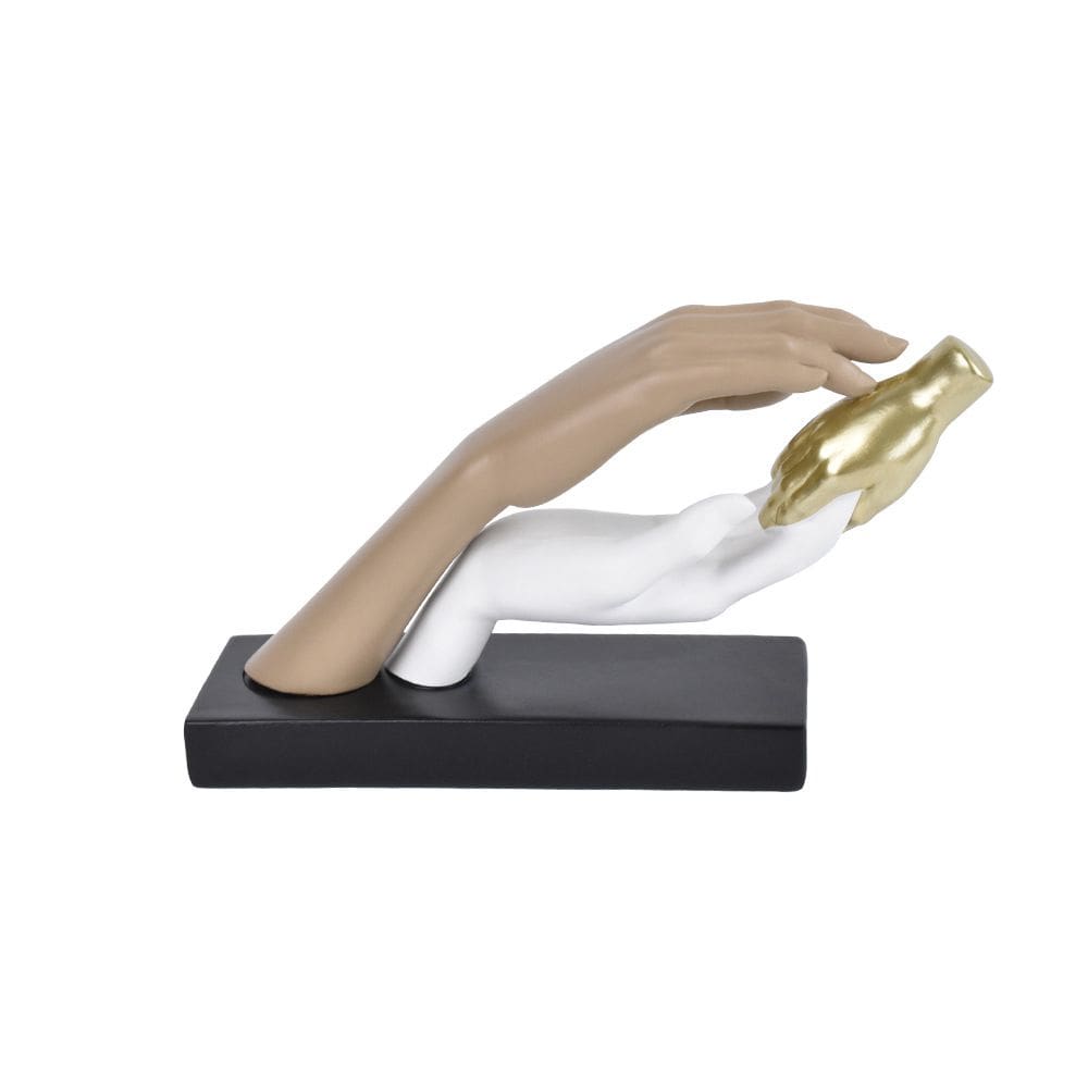 Escultura Arte minimalista moderna Gesto de mão 23x6,5x13cm