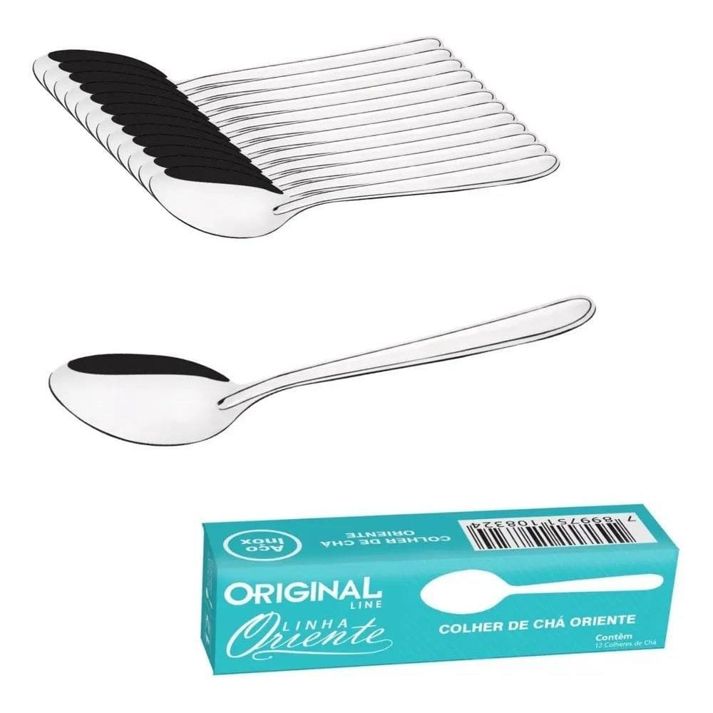 Colher De Cha Kit 24 Peças Aço Inox