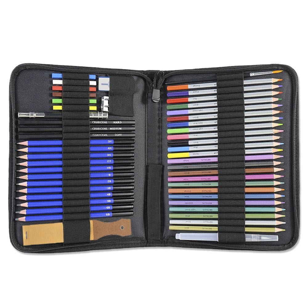 Conjunto de lápis Sketch Professional, 42 unidades com estojo e acessórios