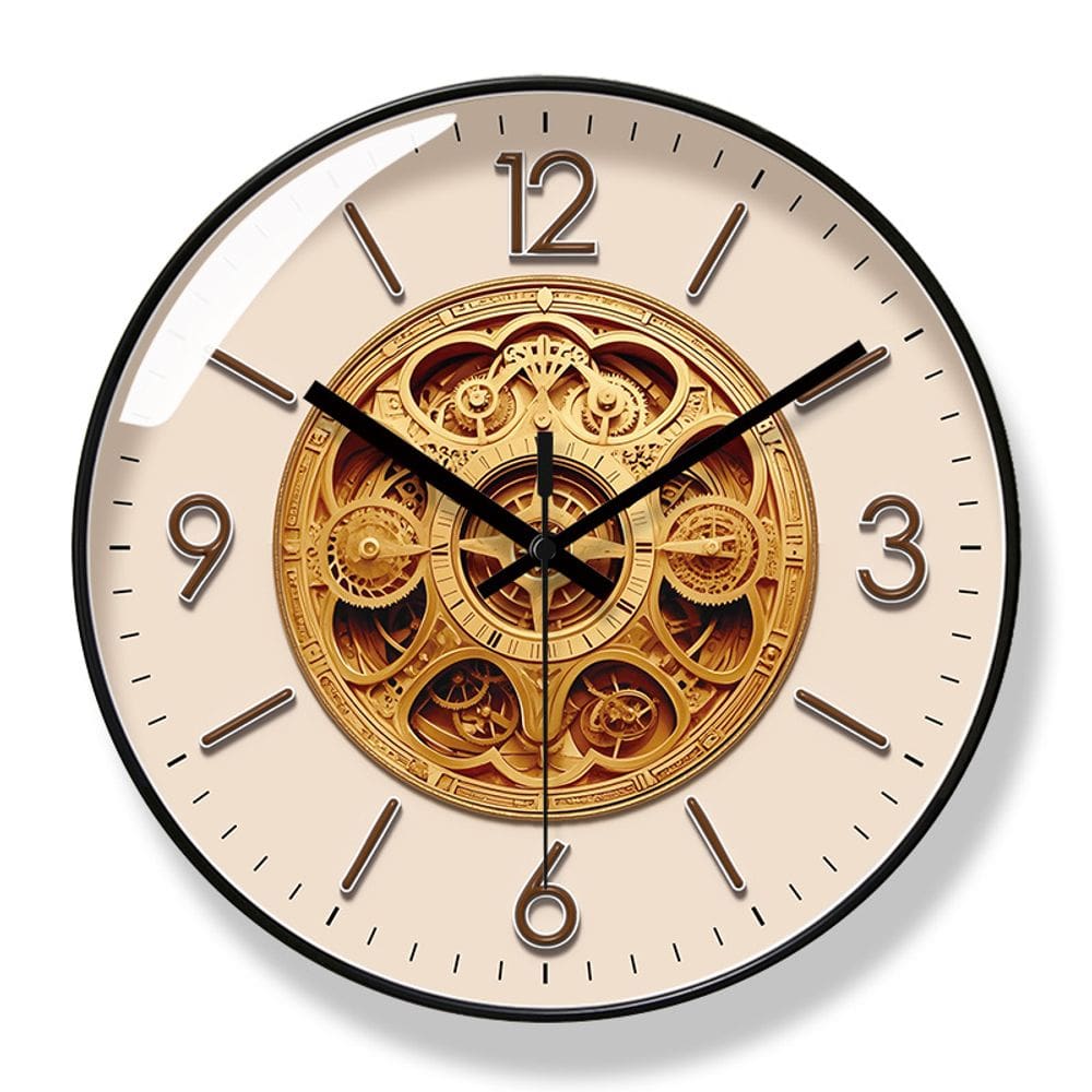 Relógio de parede Vintage Gear Relógio de quartzo silencioso de 30 cm com Steampunk