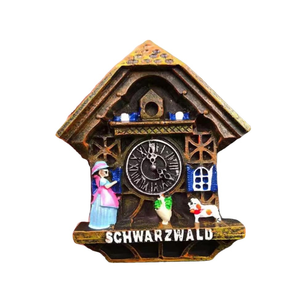 Ímã de geladeira Schwarzwalds Cuckoo Clock 3D feito à mão