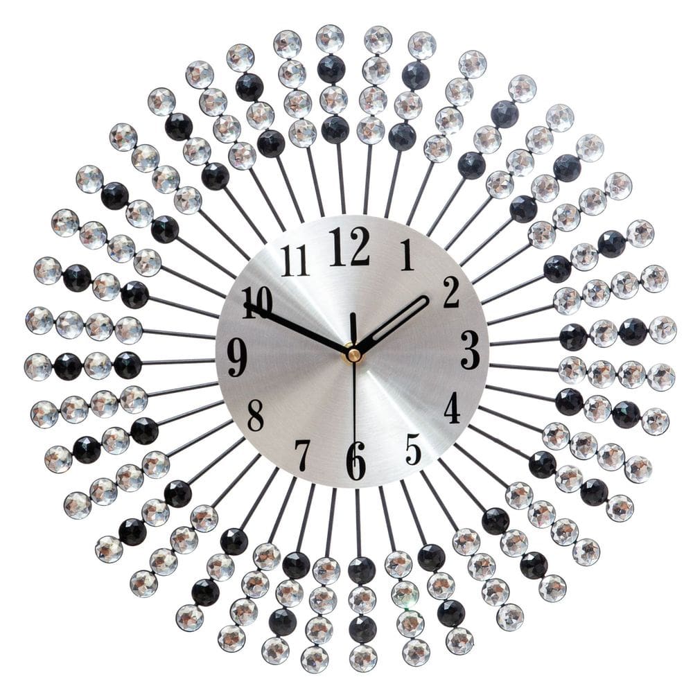 Relógio de parede Creative Metal Modern Design 38x38cm preto