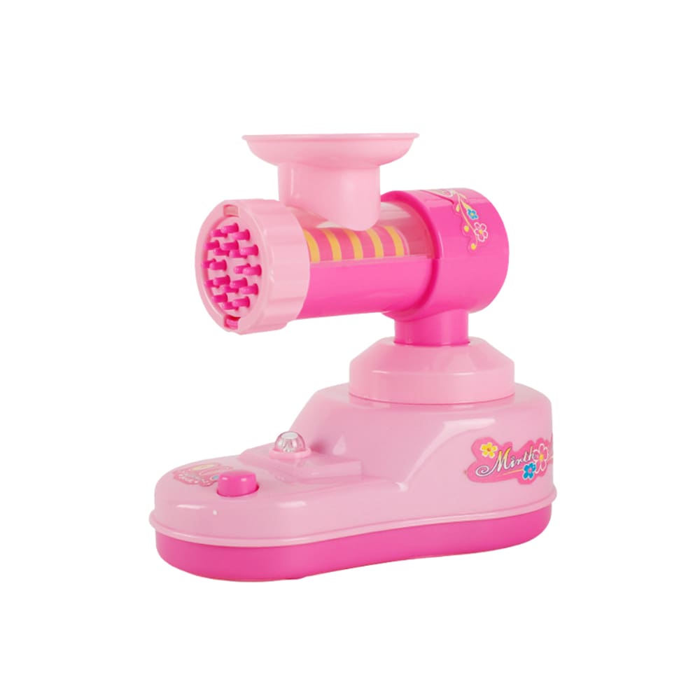 Móveis de casa de bonecas em miniatura Moedor de carne Pink Kitchen App
